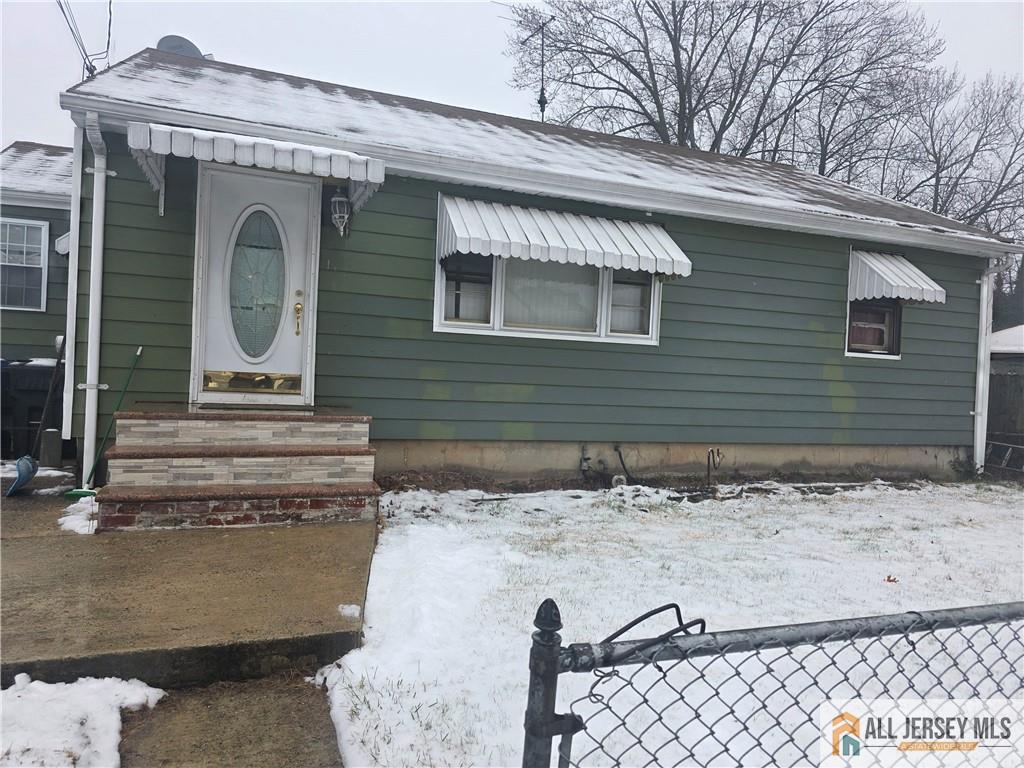 a front view of a house