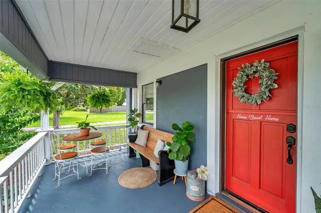 a outdoor space with furniture