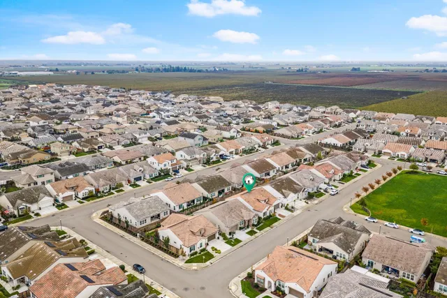 an aerial view of a city