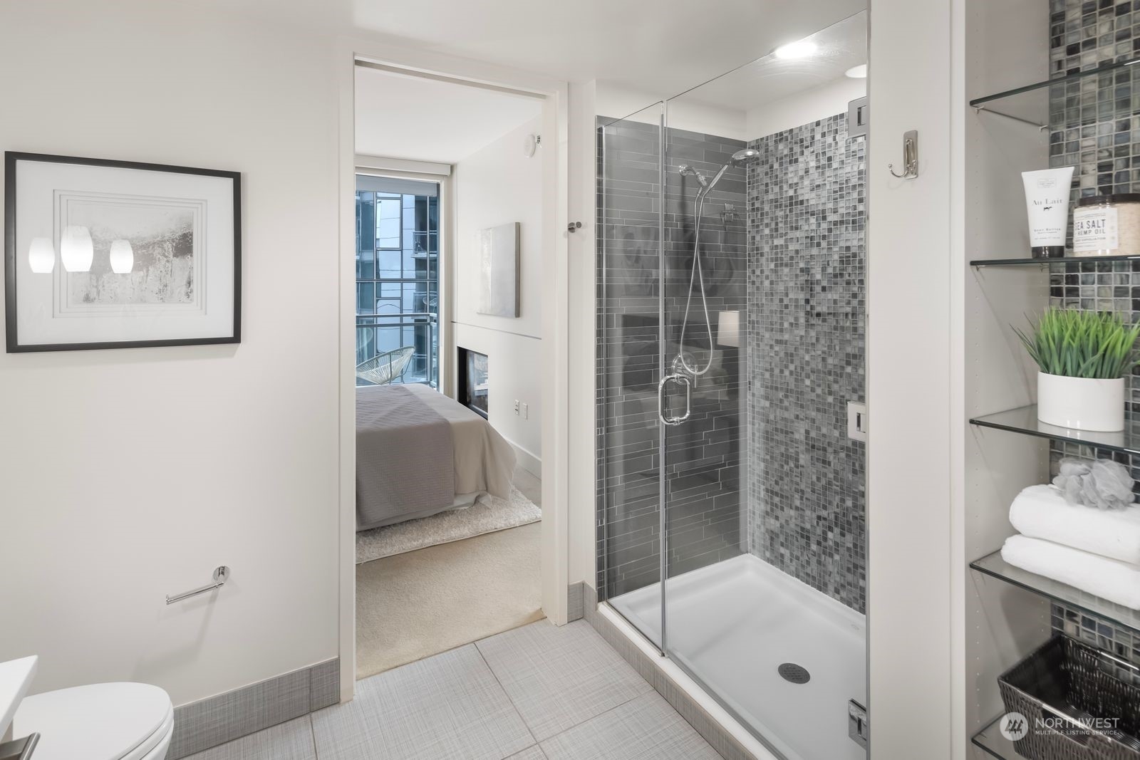 820 Blanchard Street, Unit 708 Seattle, WA 98121 - Photo 20 of 33 a bathroom with a shower and toilet
