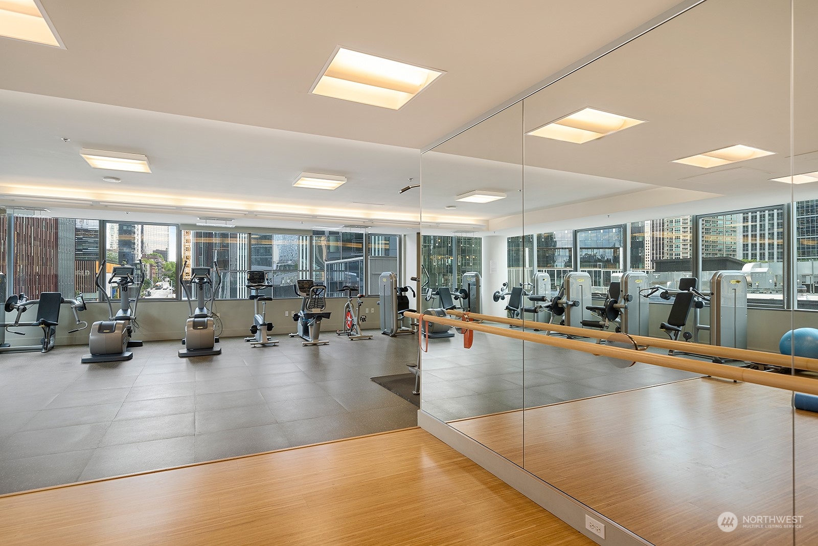 820 Blanchard Street, Unit 708 Seattle, WA 98121 - Photo 28 of 33 a view of a lobby with gym equipment