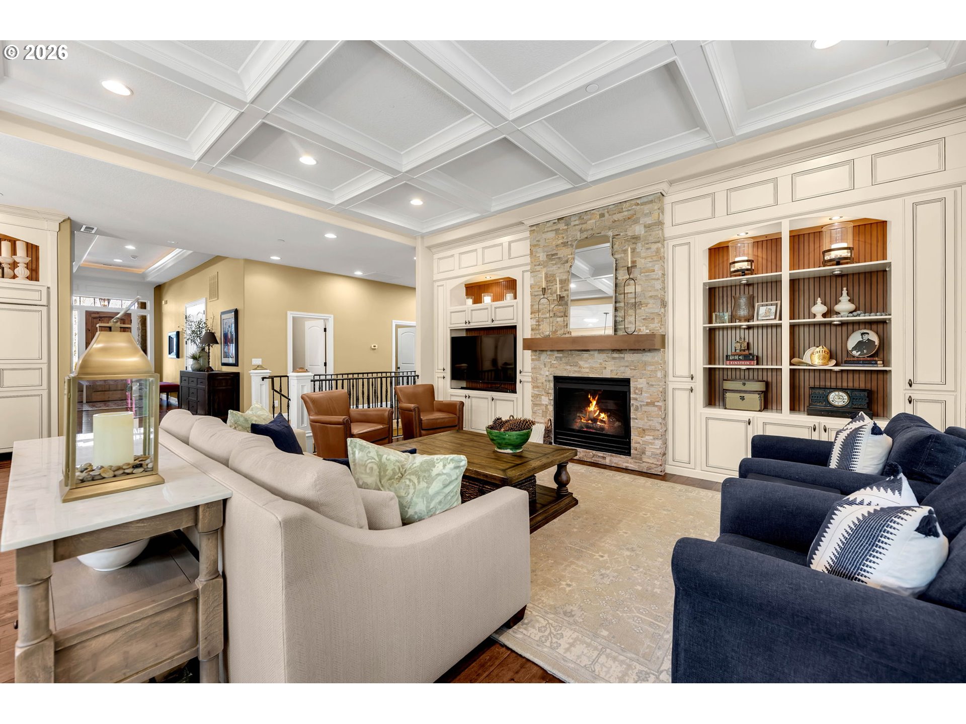 806 Northwest 35th Avenue Camas, WA 98607 - Photo 18 of 48 a living room with furniture large window and a fireplace