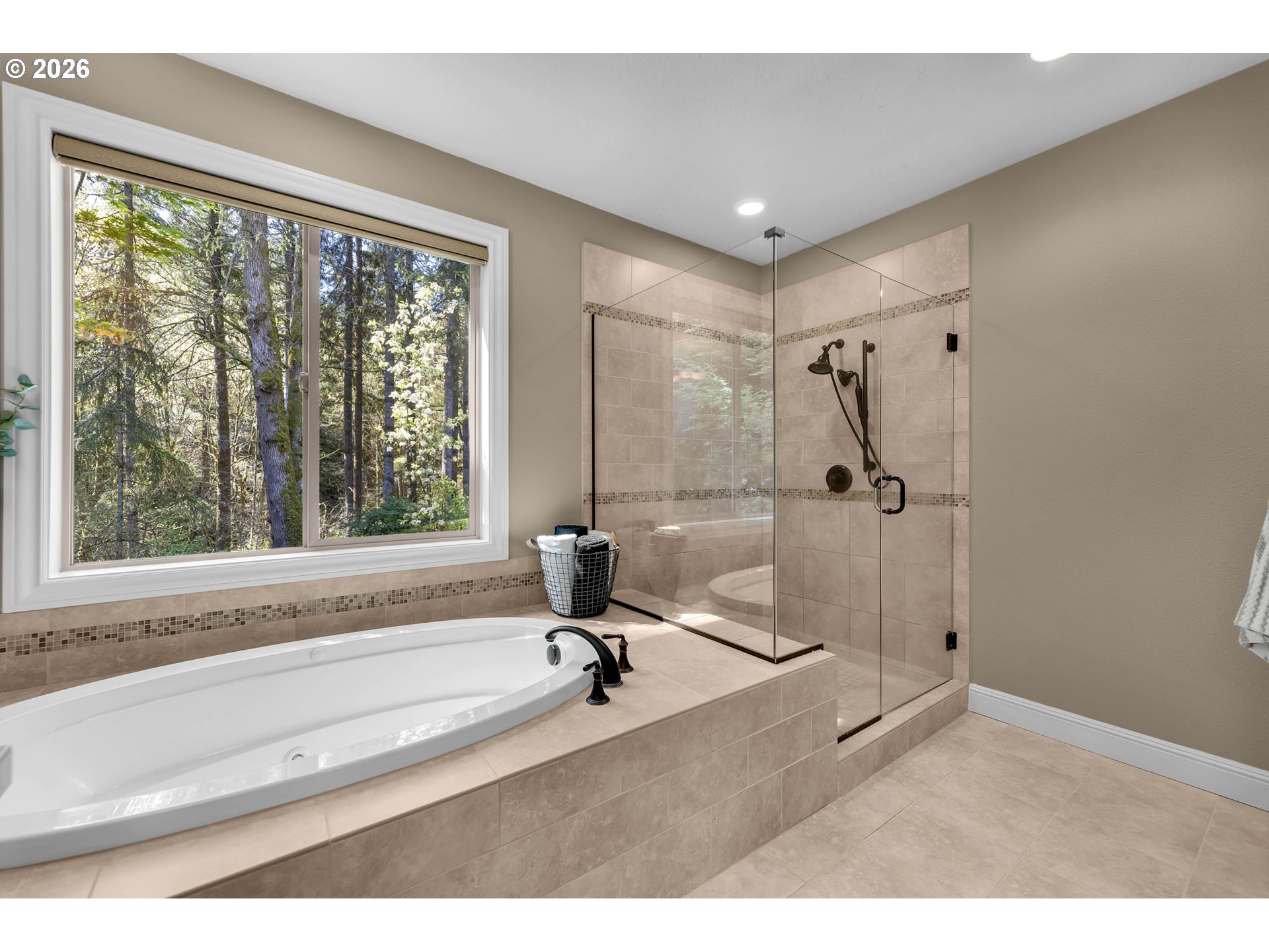 806 Northwest 35th Avenue Camas, WA 98607 - Photo 25 of 48 a bathroom with a tub a mirror and a shower