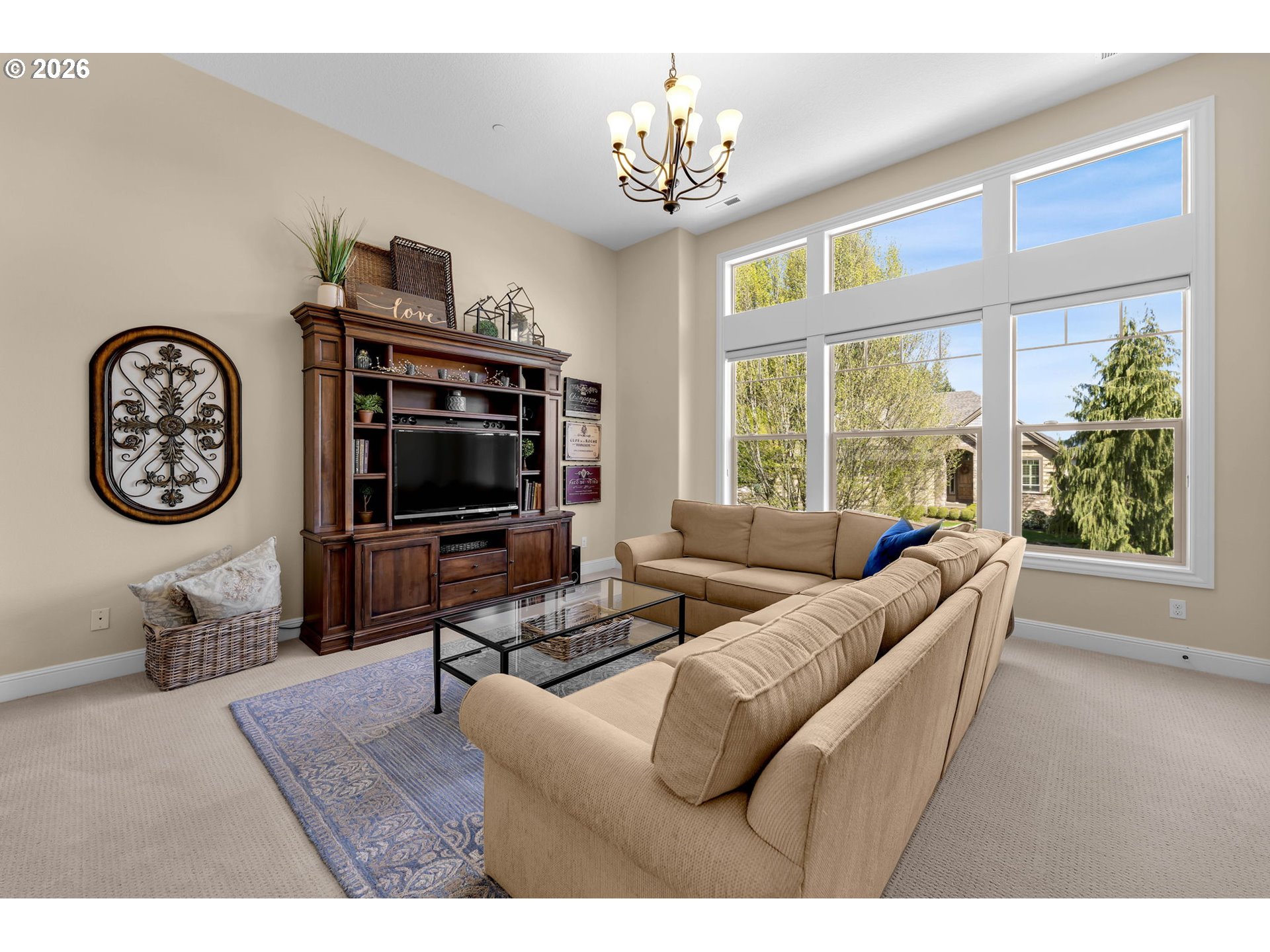 806 Northwest 35th Avenue Camas, WA 98607 - Photo 30 of 48 a living room with furniture a window and a flat screen tv