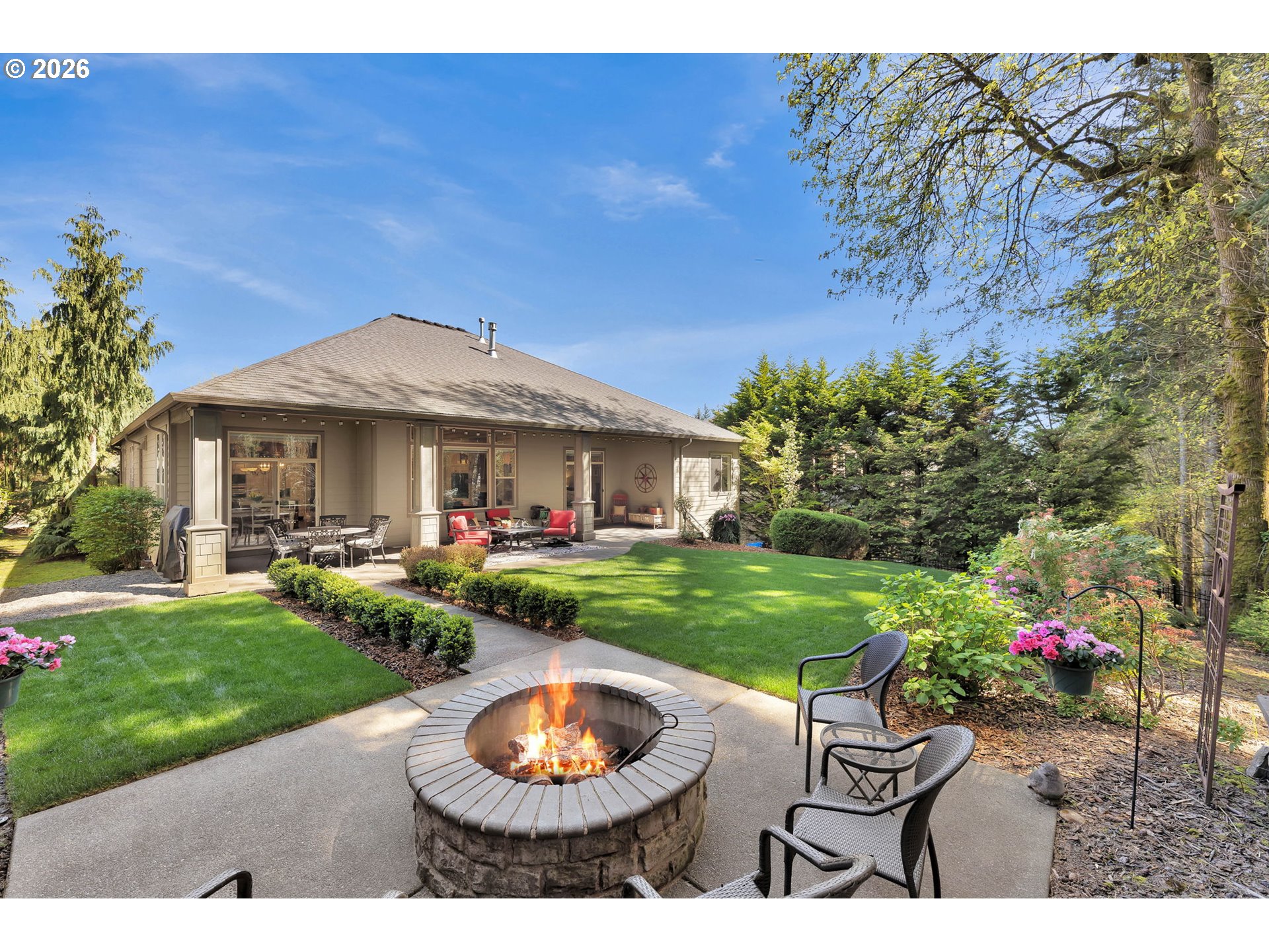 806 Northwest 35th Avenue Camas, WA 98607 - Photo 41 of 48 a view of a house with a backyard and a patio