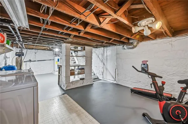 a view of storage and utility room