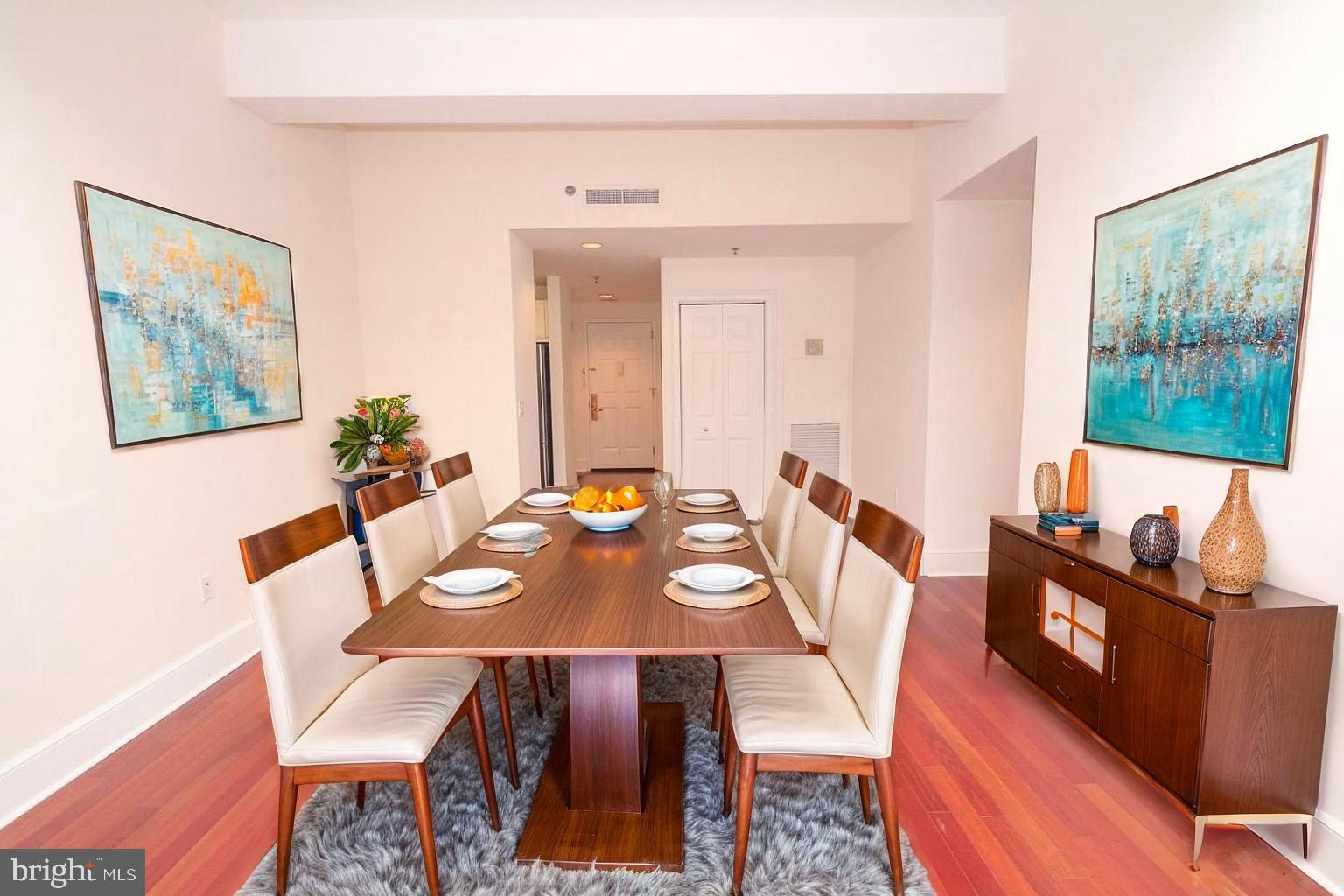 Virtually Staged Dining Room Space