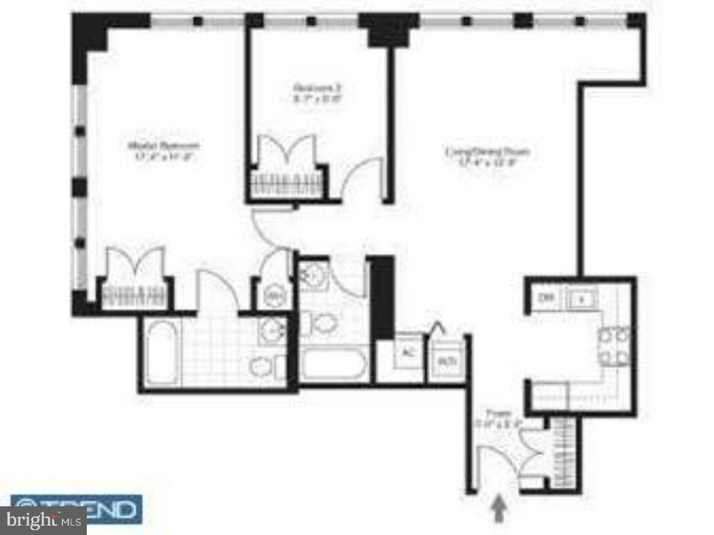 1500 Chestnut Street, Unit 4F Philadelphia, PA 19102 - Photo 15 of 15 Floor Plan
