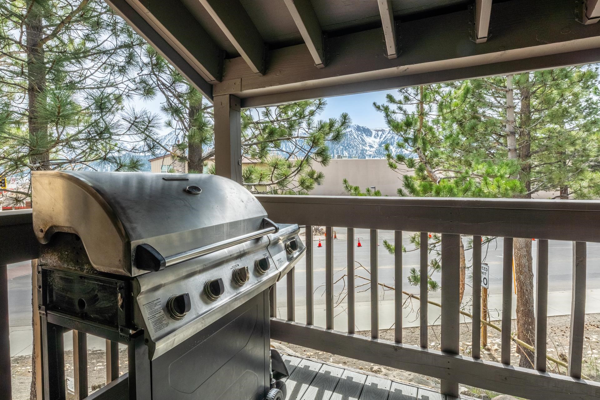 362 Old Mammoth Road, Unit 4 Mammoth Lakes, CA 93546 - Photo 14 of 50 Wooden terrace featuring area for grilling