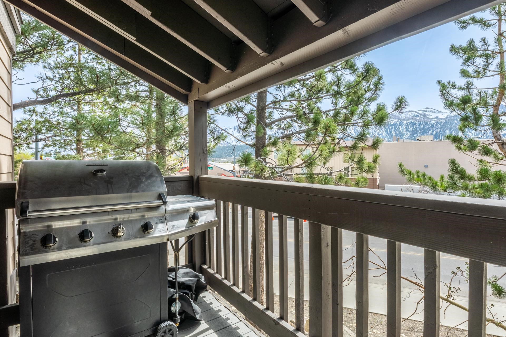 362 Old Mammoth Road, Unit 4 Mammoth Lakes, CA 93546 - Photo 15 of 50 Balcony featuring a grill and a mountain view