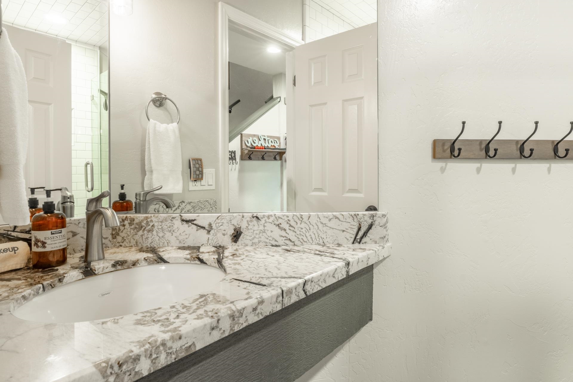 362 Old Mammoth Road, Unit 4 Mammoth Lakes, CA 93546 - Photo 28 of 50 Bathroom with vanity and a textured wall