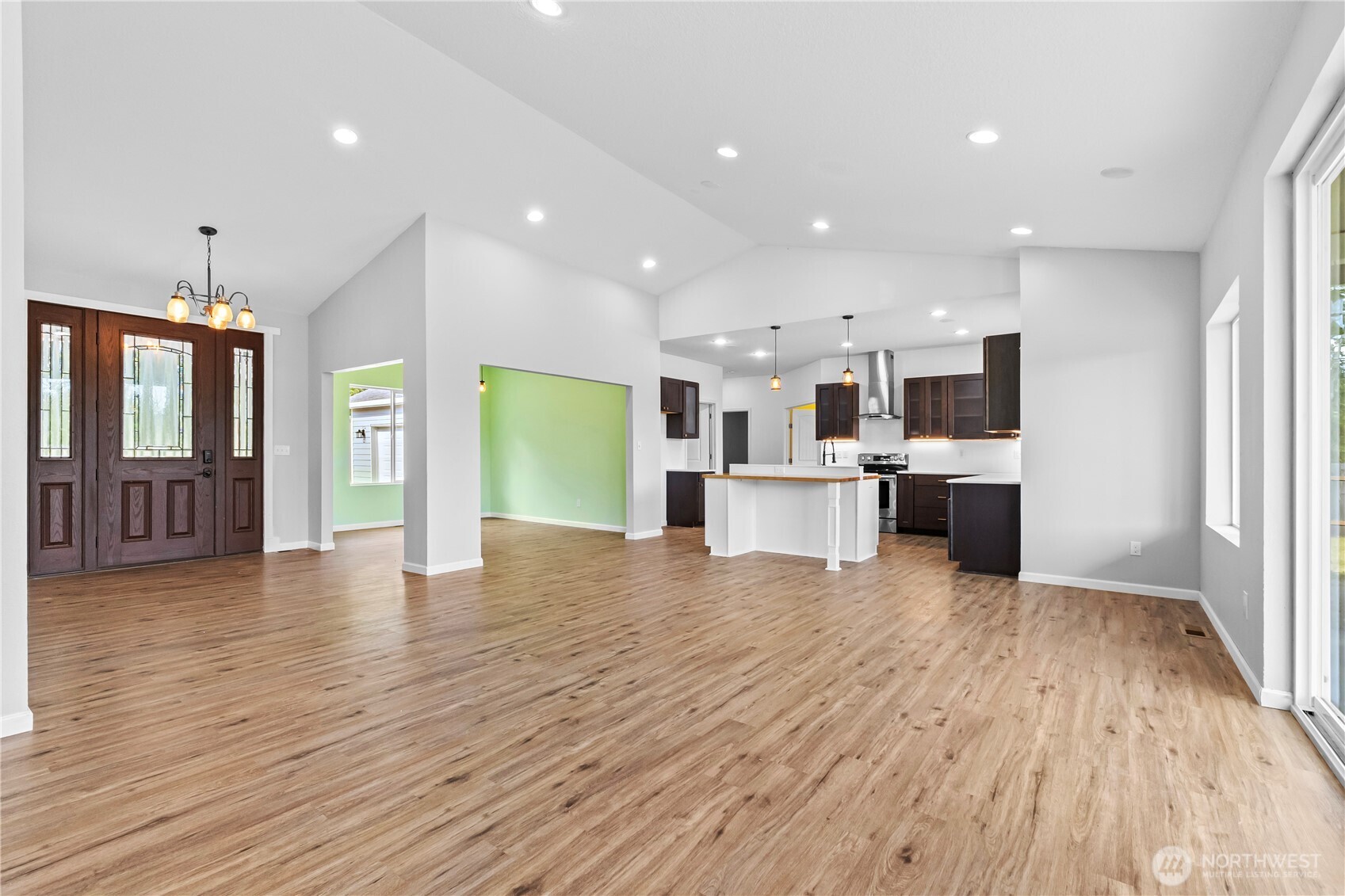249 Flatt Road Kelso, WA 98626 - Photo 4 of 39 a view of kitchen with wooden floor