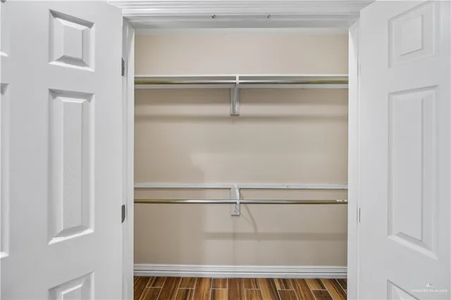 a close view of closet