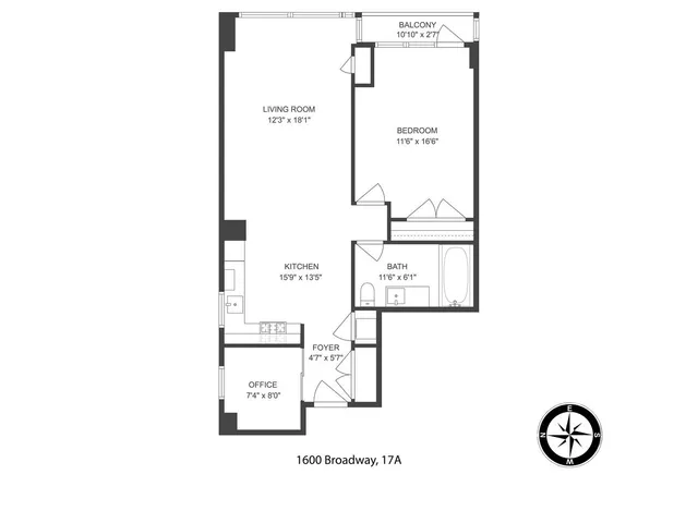 $5,300 | 1600 Broadway, Unit 17A | Theater District