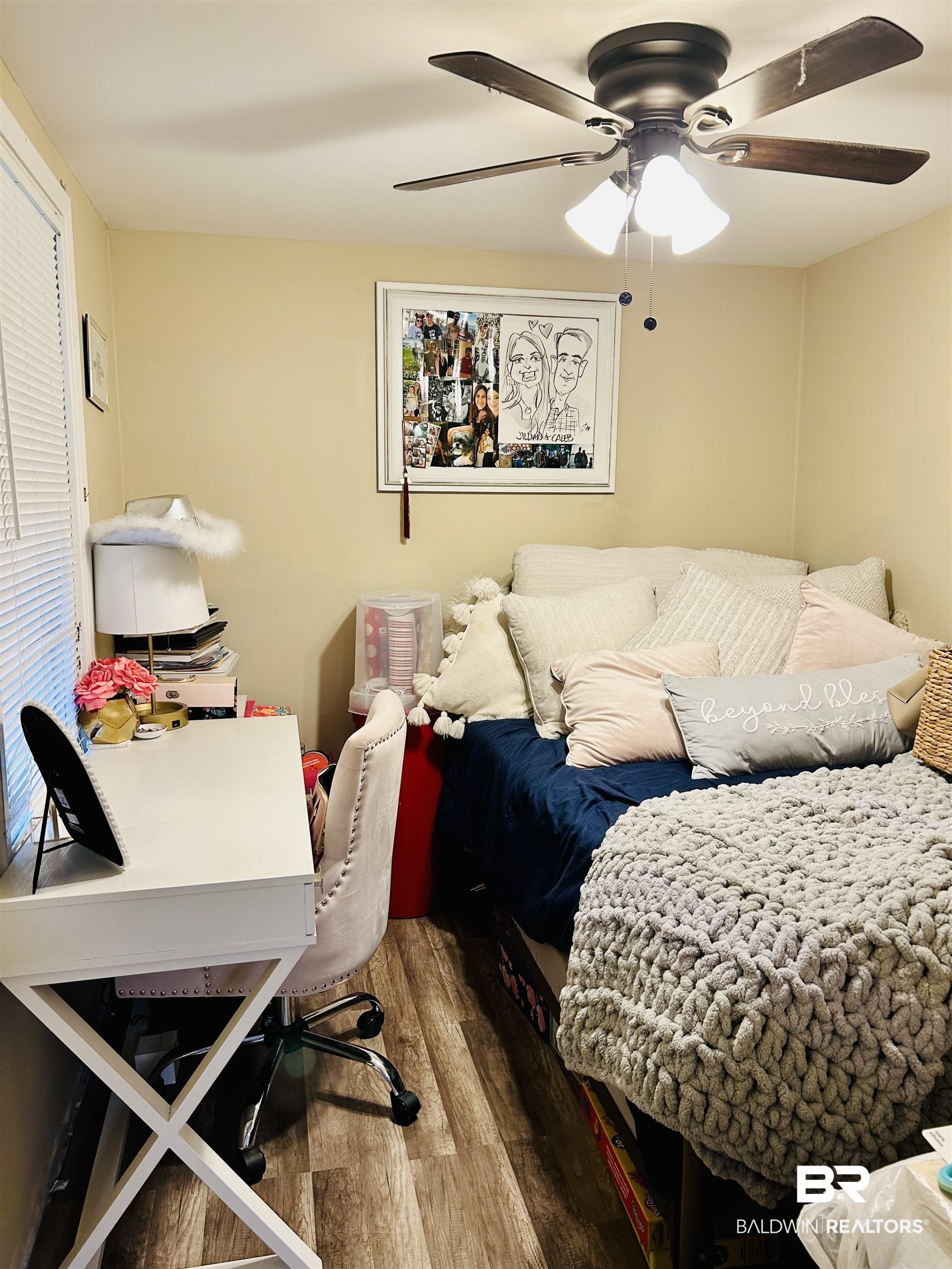 3850 Newman Road Mobile, AL 36695 - Photo 26 of 27 Bedroom with hardwood / wood-style flooring and ceiling fan