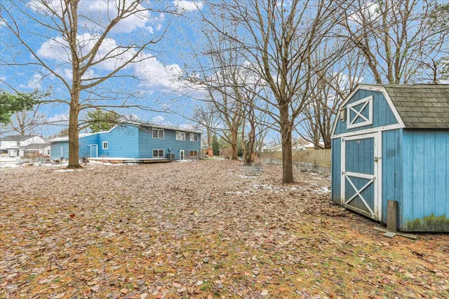 a backyard of a house