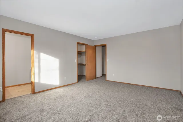 an empty room with a natural light