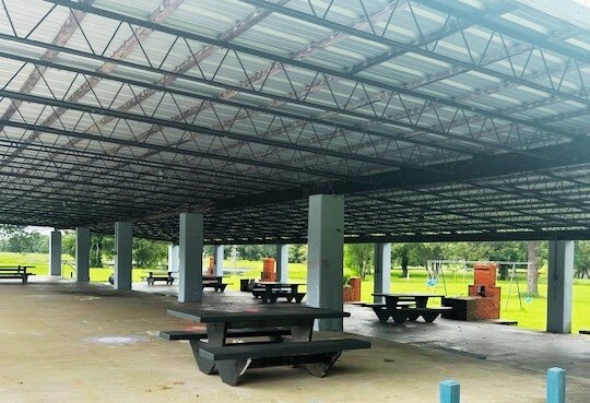 Tbd Tbd Francies Shepherd, TX 77371 - Photo 7 of 11 a view of a room with gym equipment and a large tree