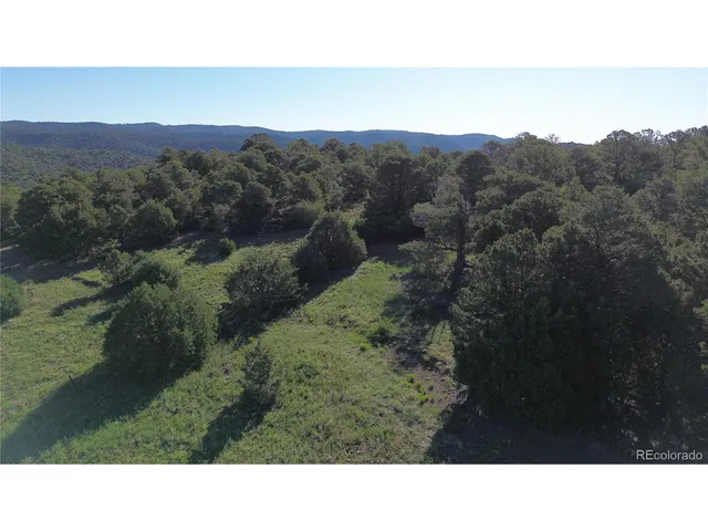 a open area with mountains in the background
