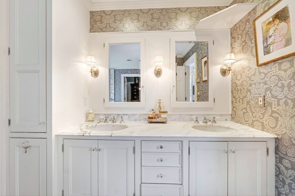 107 Westford Road Concord, MA 01742 - Photo 20 of 34 a bathroom with a sink vanity and mirror