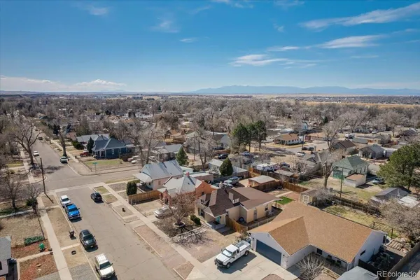 an aerial view of a city