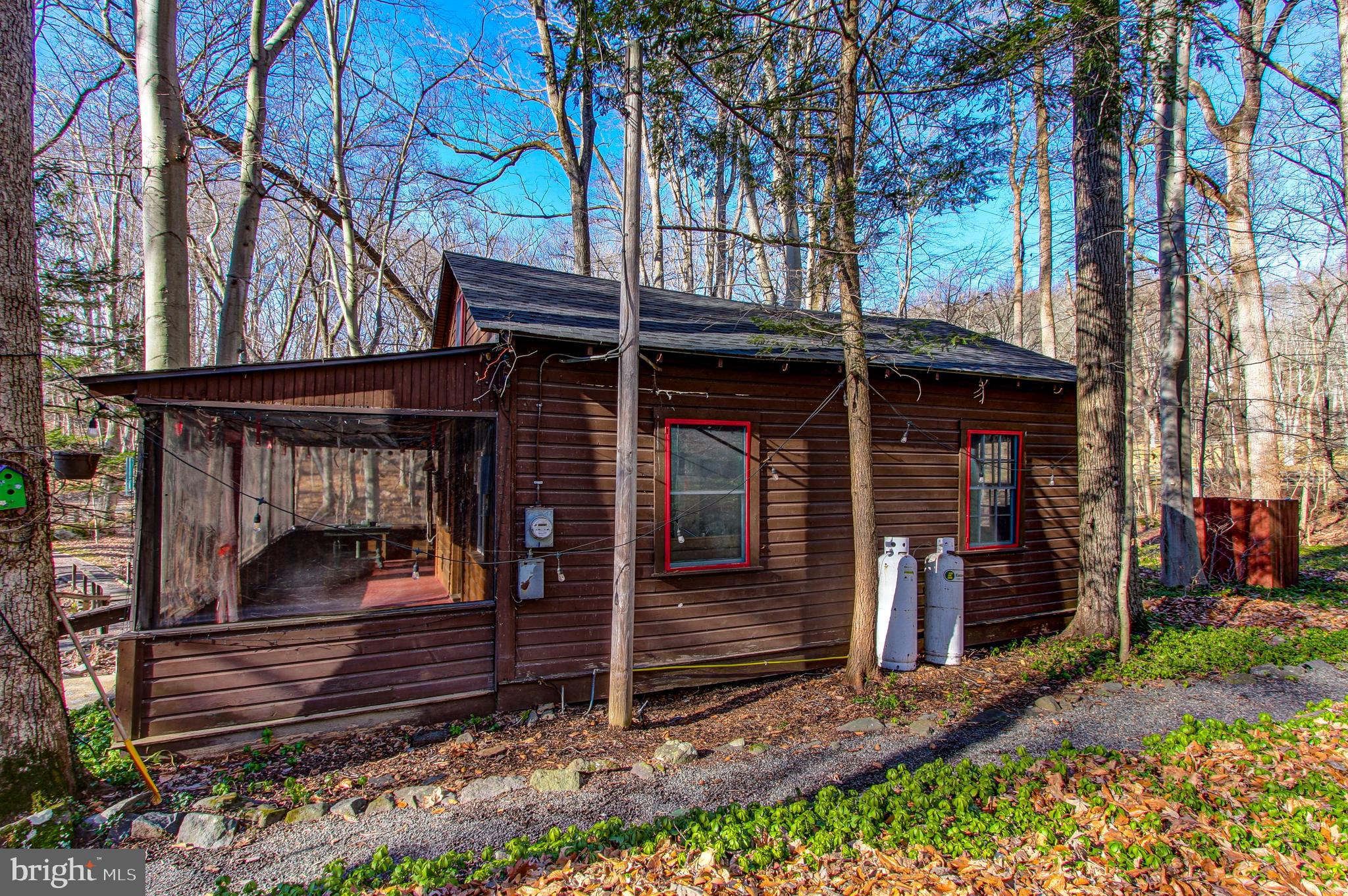 1115 Magazine Road Green Lane, PA 18054 - Photo 5 of 28 Rear view of cabin w new roof and propane cooking.