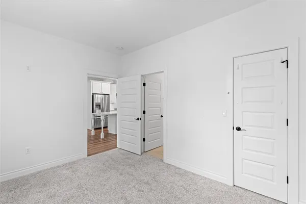 wooden floor and closet area
