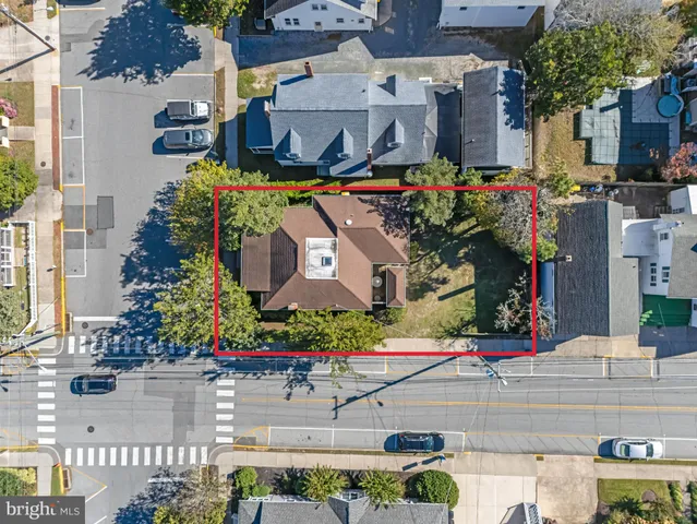 an aerial view of multiple house