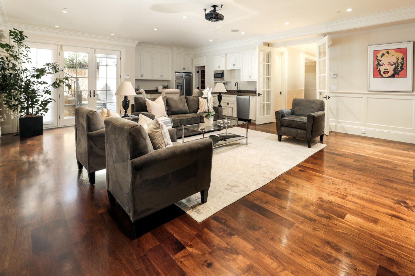 1 Sutherland Drive Atherton, CA 94027 - Photo 11 of 32 a living room with furniture wooden floor and a large window