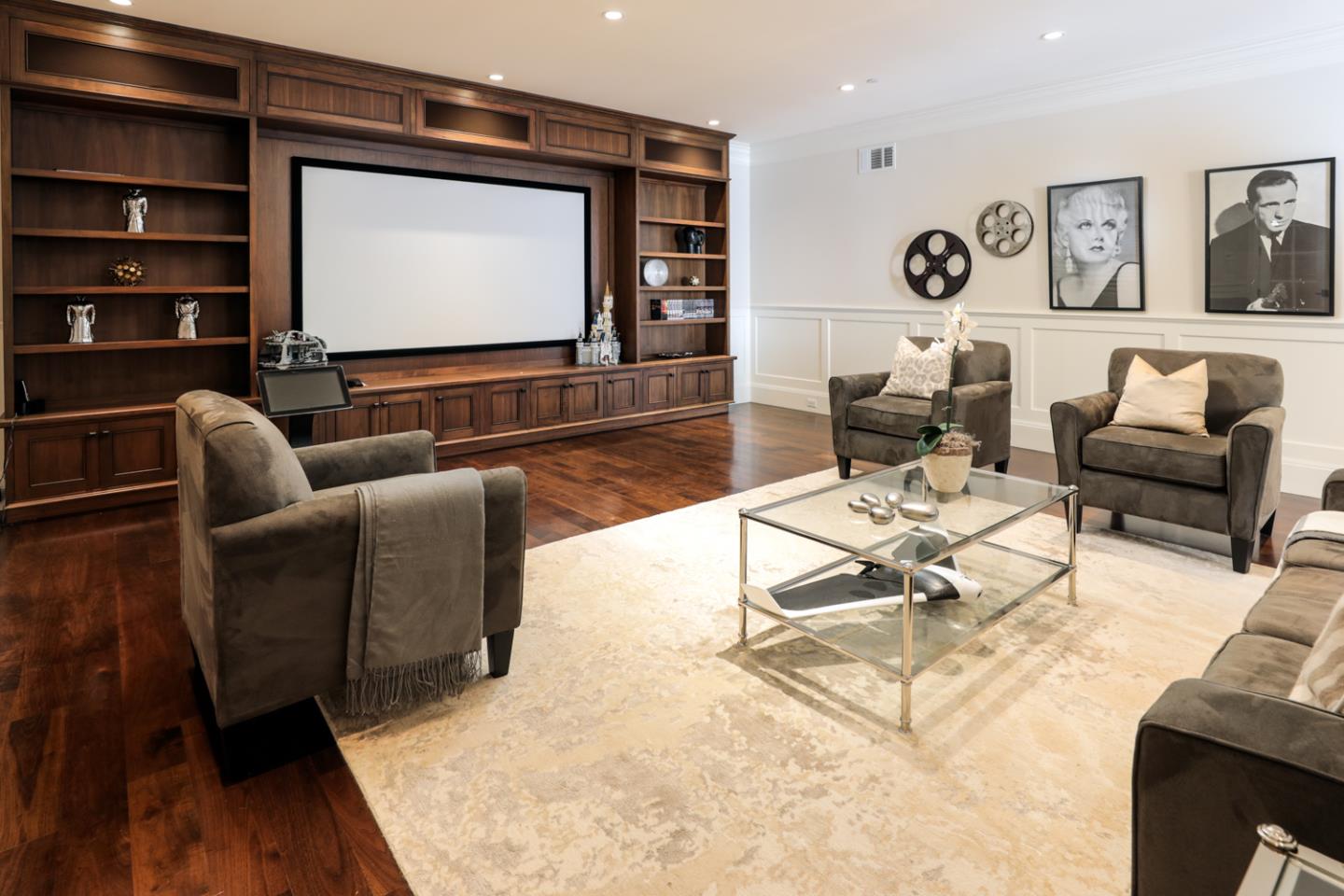 1 Sutherland Drive Atherton, CA 94027 - Photo 31 of 32 a living room with furniture and a flat screen tv