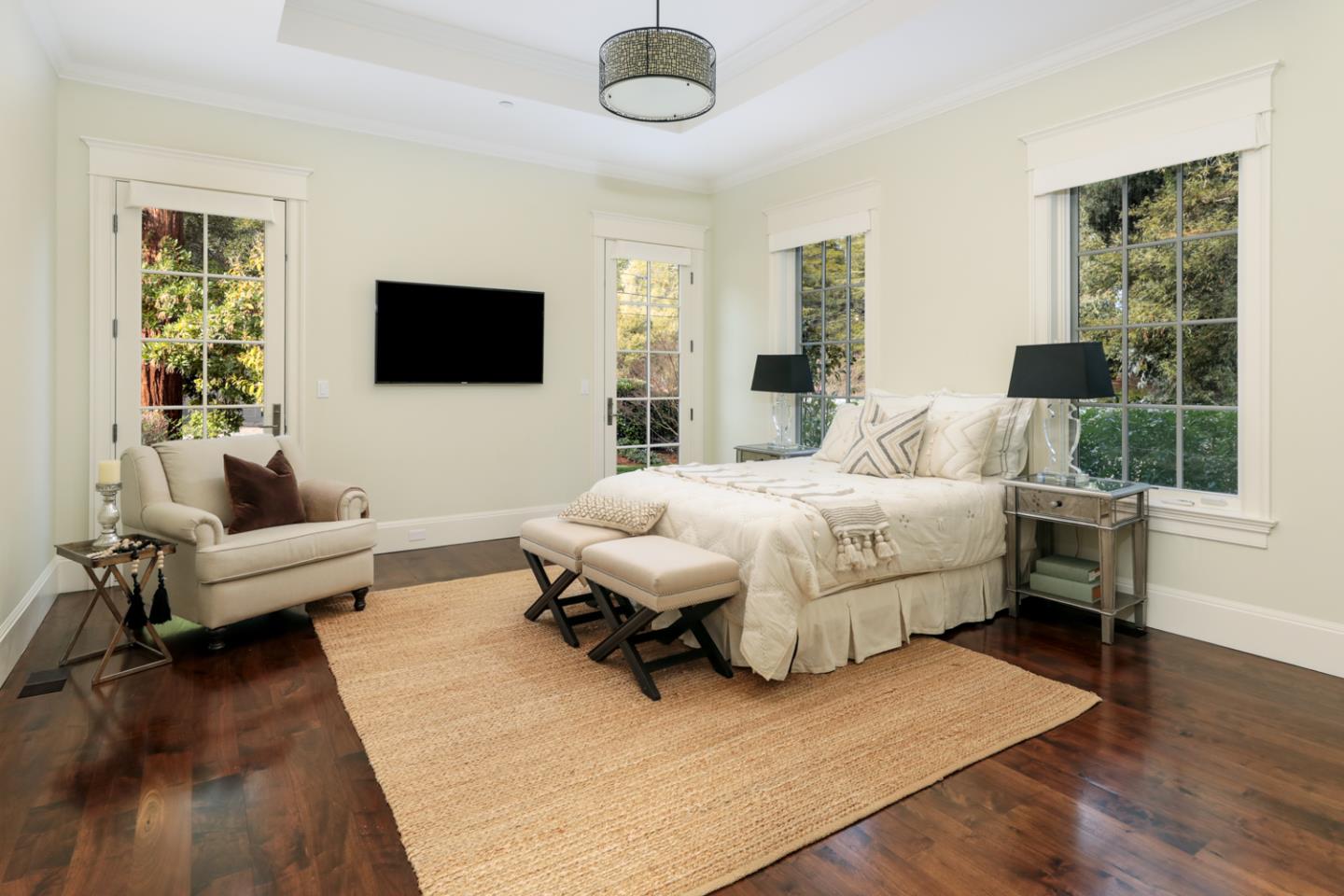 1 Sutherland Drive Atherton, CA 94027 - Photo 10 of 32 a bedroom with a bed and large window