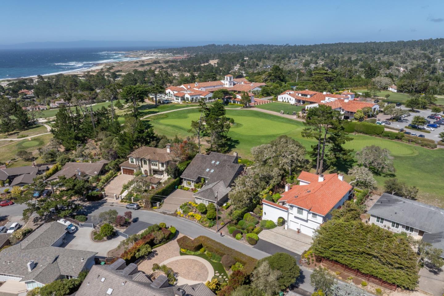 1043 Broncho Road Pebble Beach, CA 93953 - Photo 2 of 21 an aerial view of residential houses with outdoor space and river