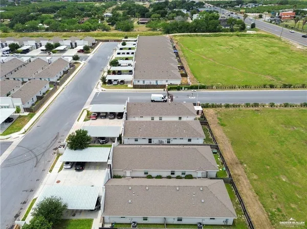 an aerial view of a tennis court
