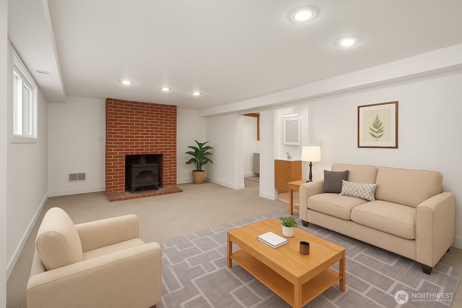 1212 South 230th Street Des Moines, WA 98198 - Photo 18 of 32 a living room with furniture and a fireplace