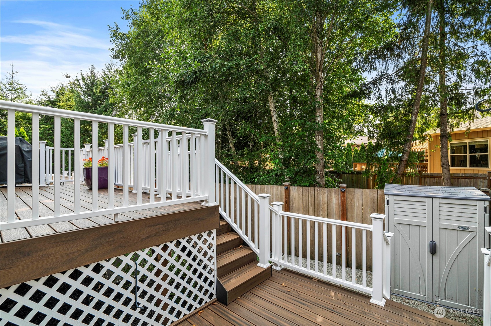 2502 97th Place Southeast Everett, WA 98208 - Photo 27 of 29 a view of a wooden deck and a yard