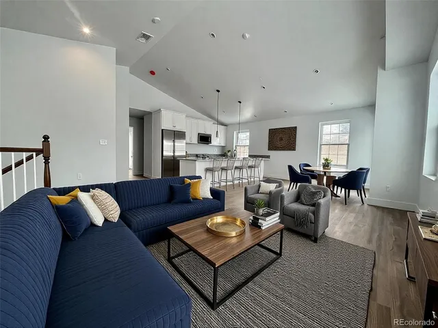 a living room with furniture and a couch