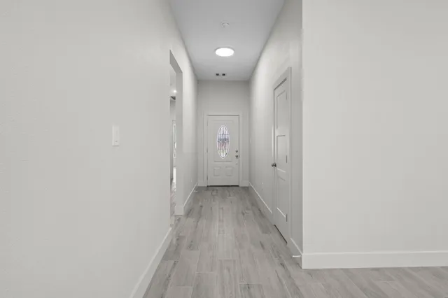 a view of kitchen with closet area