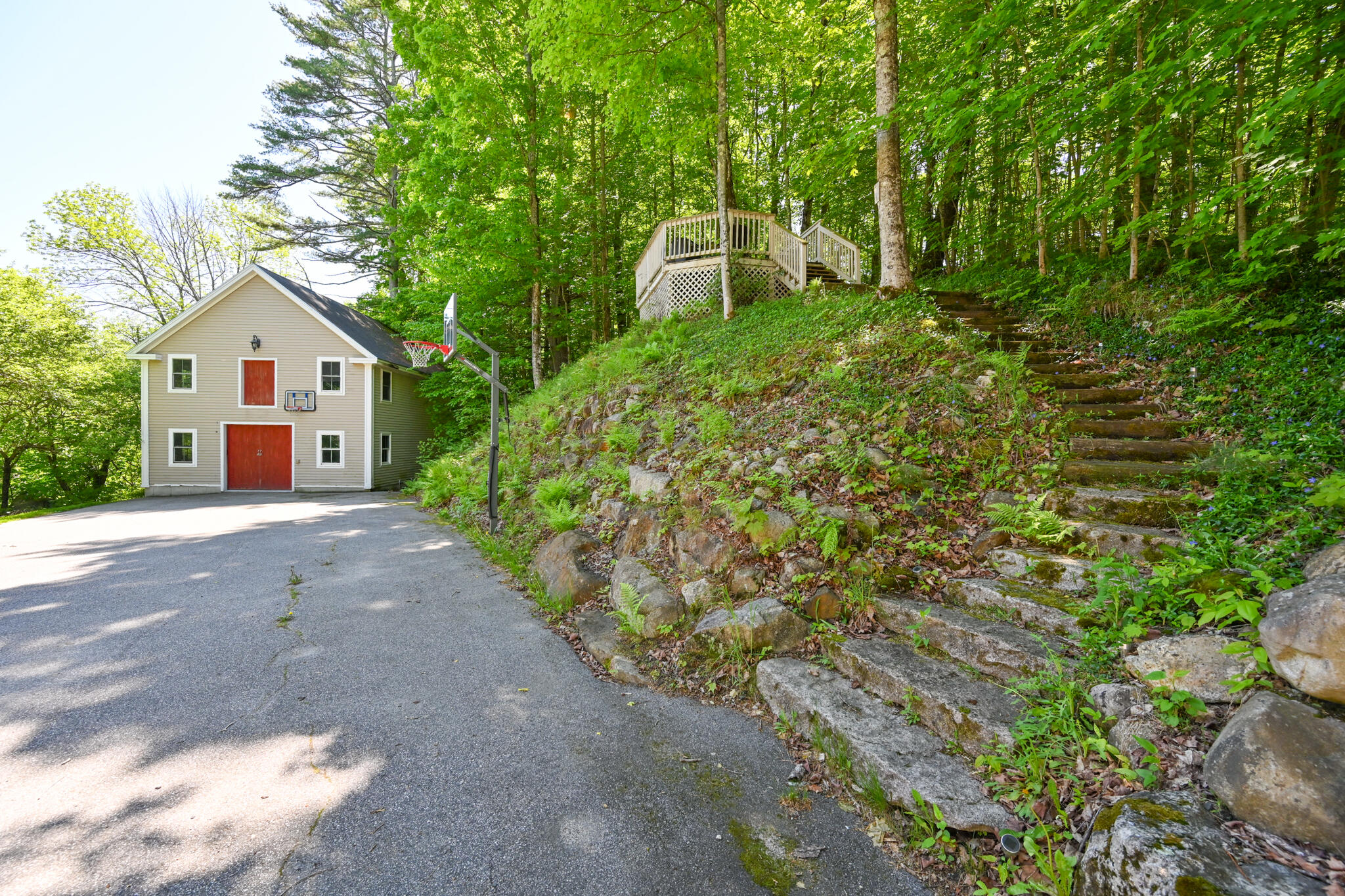 22 High Road Cornish, ME 04020 - Photo 15 of 62 Stairs to overlook deck