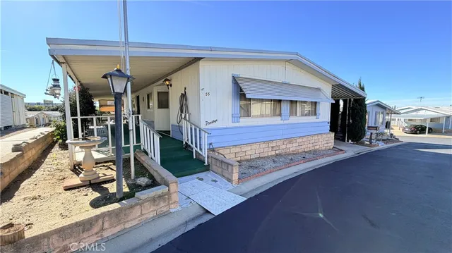 a view of a house with a patio