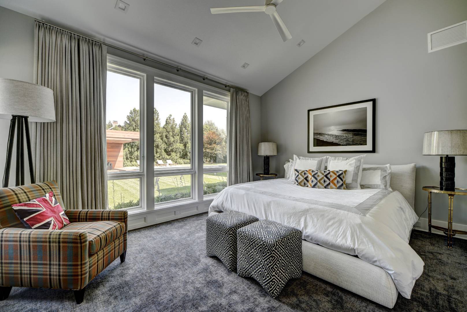 132 Long Lane East Hampton, NY 11937 - Photo 20 of 24 a bedroom with bed and glass window