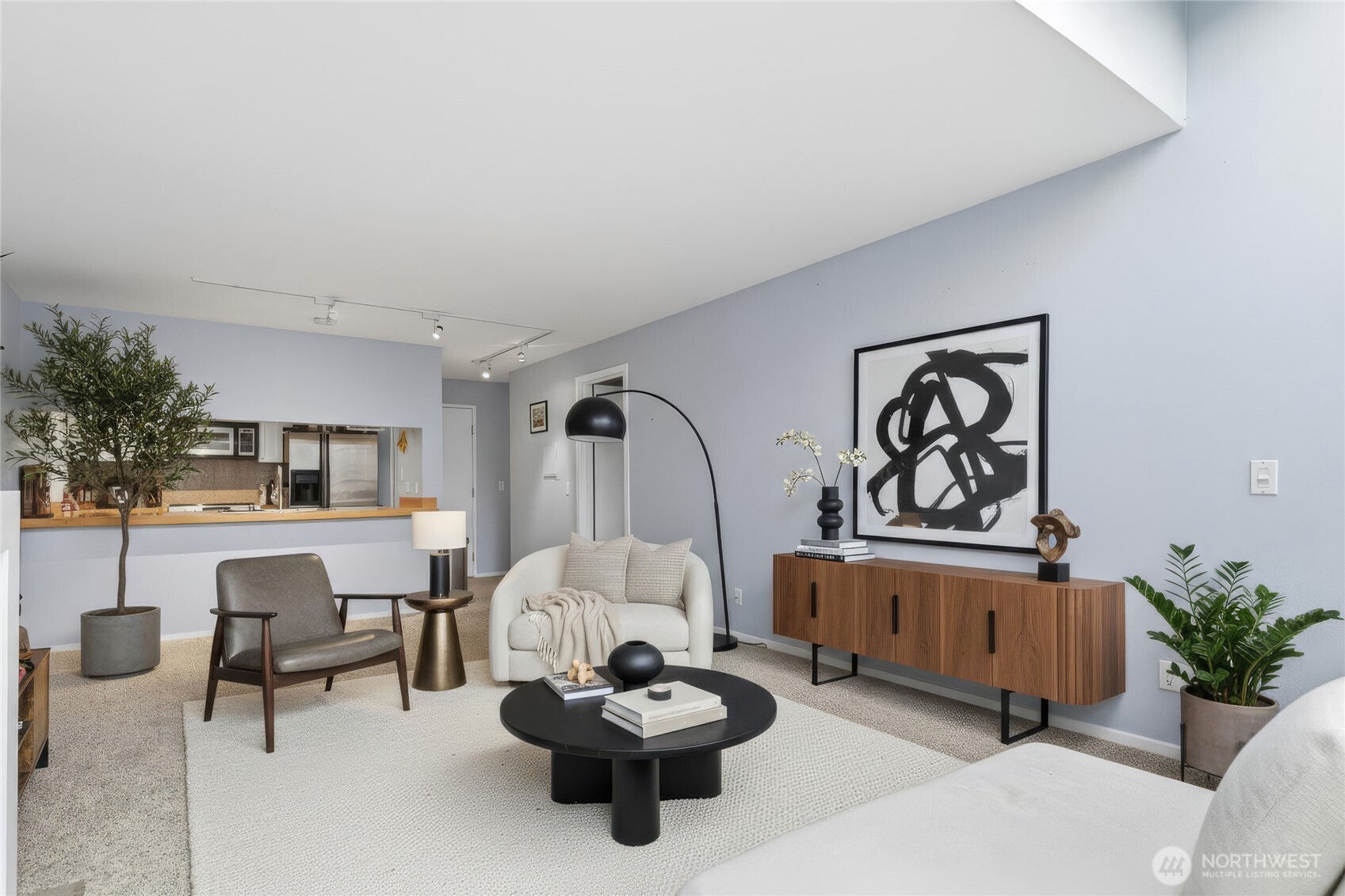 275 West Roy Street, Unit 412 Seattle, WA 98119 - Photo 6 of 34 a living room with furniture and a potted plant