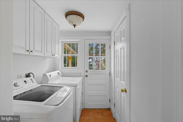 a kitchen with a cabinets and a stove