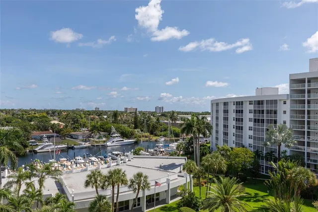 a view of a city from a balcony