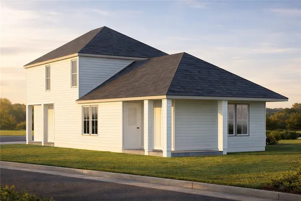 a view of a house with a yard