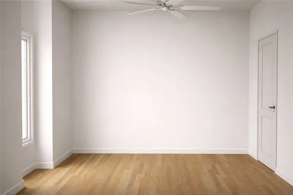 an empty room with a window