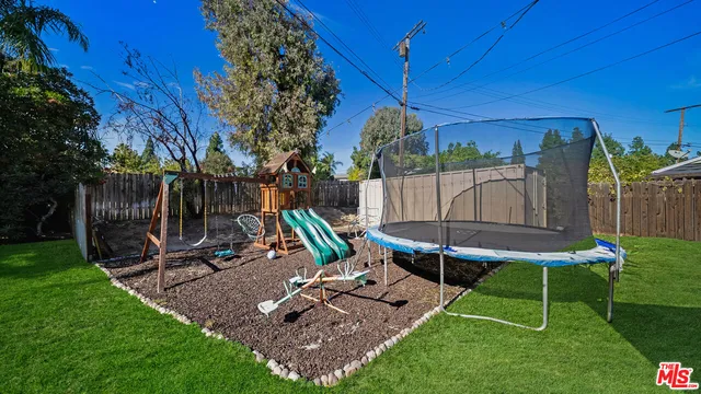 a view of a park with slide