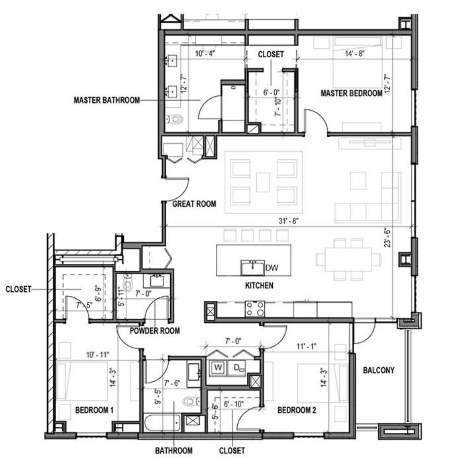 1000 West Monroe Street, Unit 201 Chicago, IL 60607 - Photo 20 of 20 a picture of a bench in front of a wall