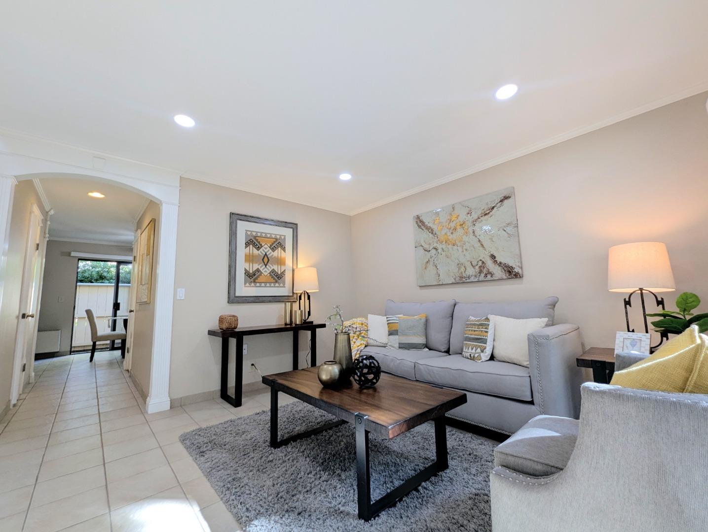 960 Kiely Boulevard, Unit F Santa Clara, CA 95051 - Photo 3 of 23 a living room with furniture and wooden floor