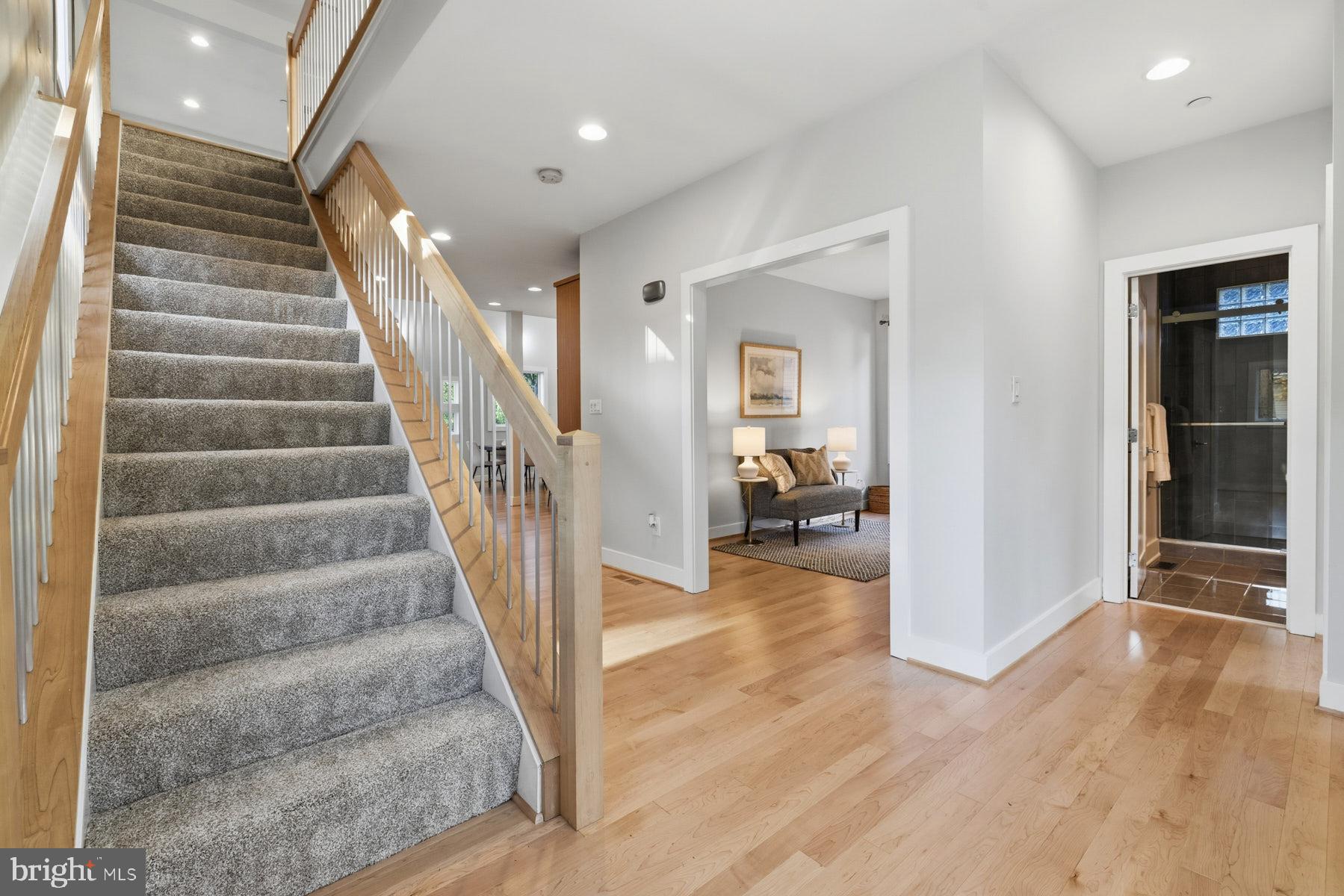 34 Johnson Road Pasadena, MD 21122 - Photo 45 of 45 a view of a livingroom with wooden floor and stairs