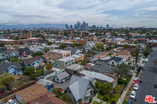 an aerial view of a city